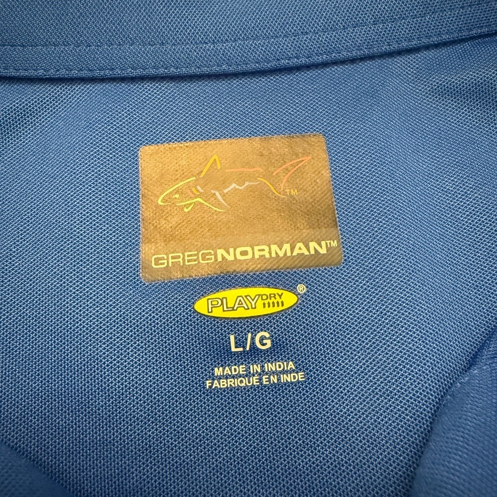 Greg Norman Play Dry Golf Polo Blue Men’s Large Performance Shirt - Picture 5 of 5